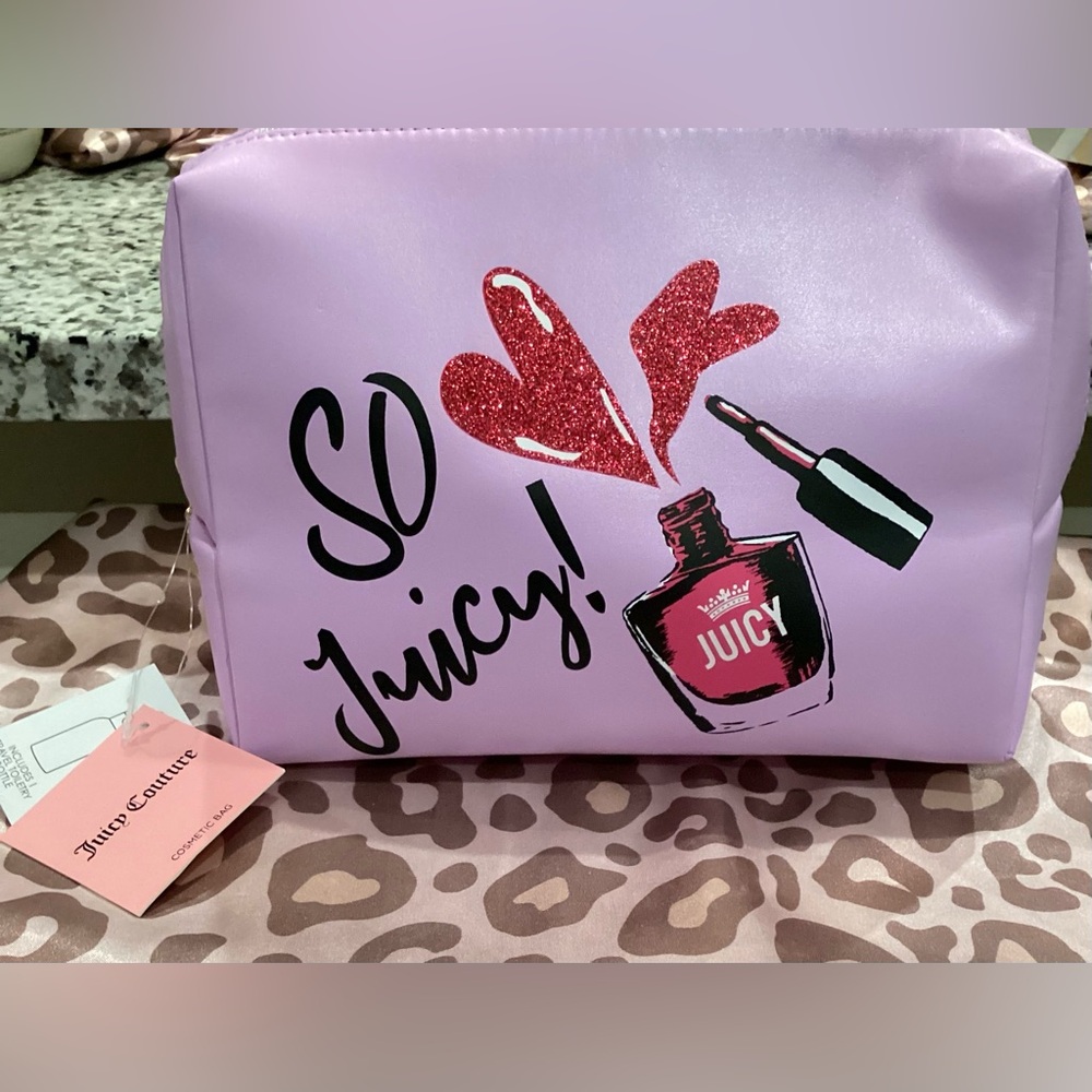 BRAND NEW W TAGS- JUICY COUTURE So Juicy Cosmetic Vinyl Makeup Bag -RARE